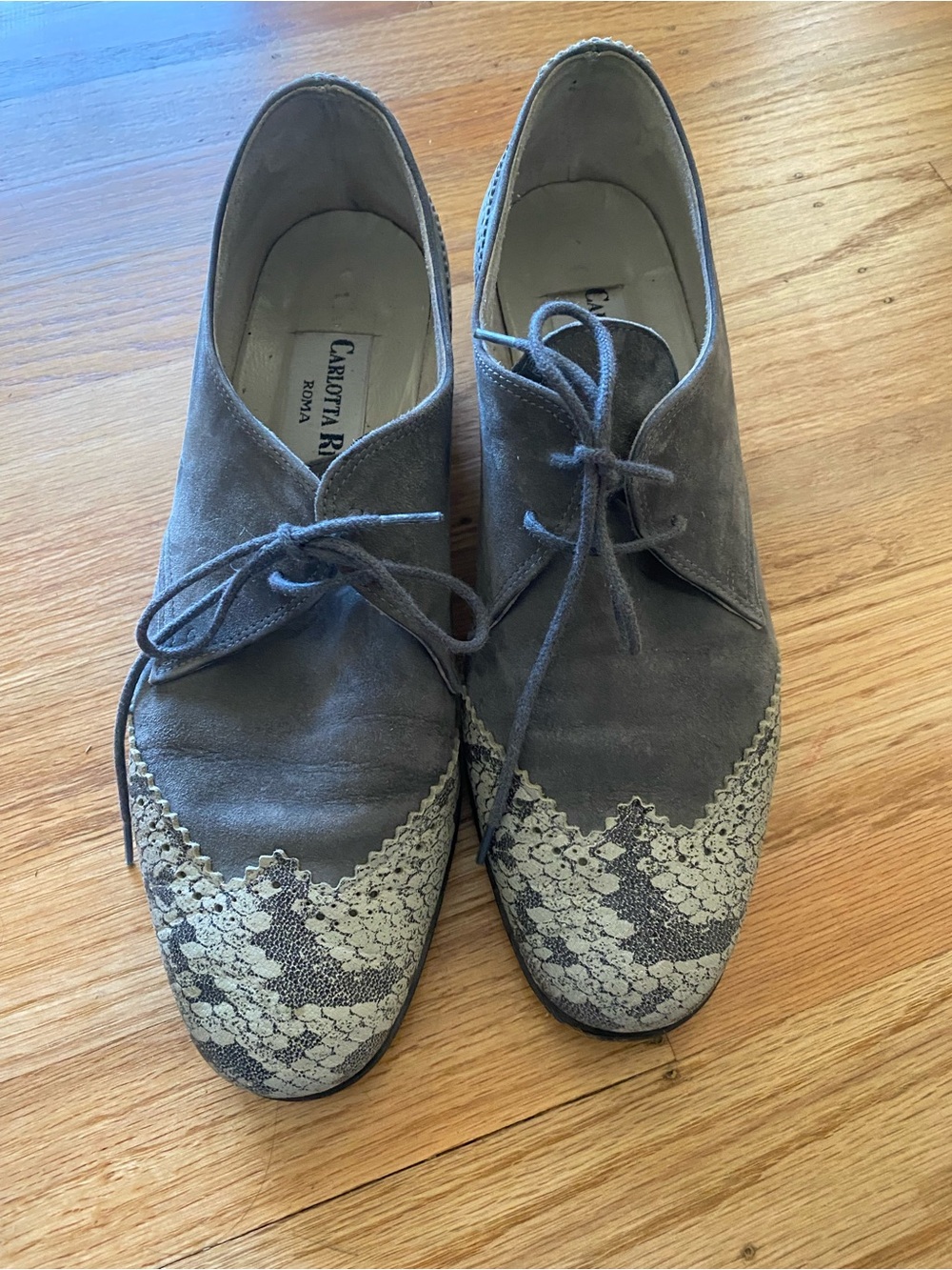 Vintage Gray suede shoes 38